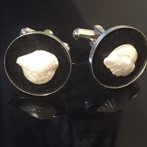 Vintage Conch Shell Pear Cuff Links Gift